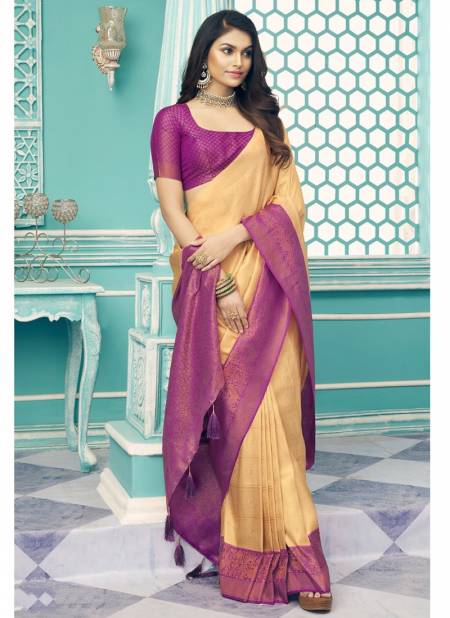 Cream Colour Anmol Pattu Rajyog New Designer Latest Ethnic Wear Saree Collection 14005